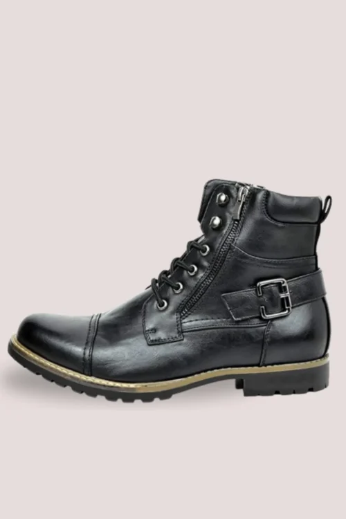 Black Leather Biker Boots – Inspired by David Beckham